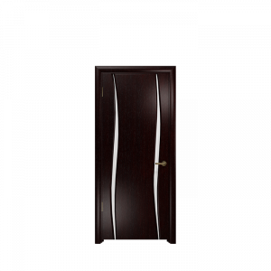 Межкомнатная дверь Арт Деко с предустановленной фурнитурой, smart, венге, стекло