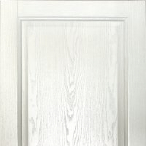 Межкомнатная дверь Дворецкий готика стекло малое белый ясень