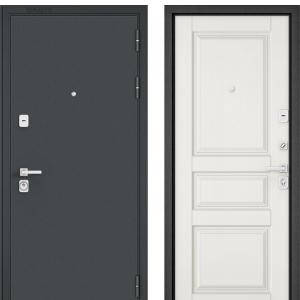 Входная дверь Бульдорс PREMIUM-90 Черный шелк/Дуб белый матовый 9PD-2