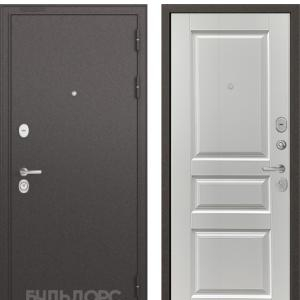 Входная дверь Бульдорс STANDART-90 Черный шелк/Ларче белый 9SD-2