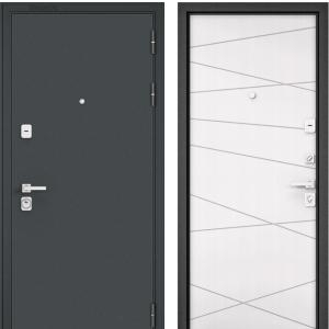 Входная дверь Бульдорс PREMIUM-90 Черный шелк/Белый софт 9P-130