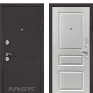 Входная дверь Бульдорс Mass-90 Ларче шоколад 9S-108/Ларче белый 9SD-2