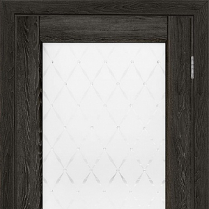Межкомнатная дверь Элеганс ПФ №2 серый дуб с остеклением