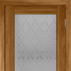 Межкомнатная дверь Элеганс ПФ №3 дуб с остеклением